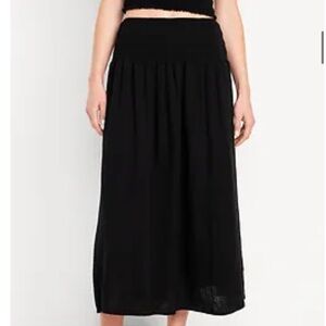 High waisted black skirt